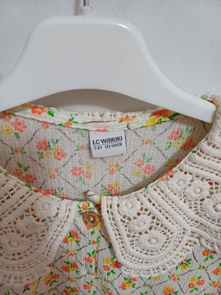 Çiçek Desenli Bohem Kız Elbisesi - Görsel 2