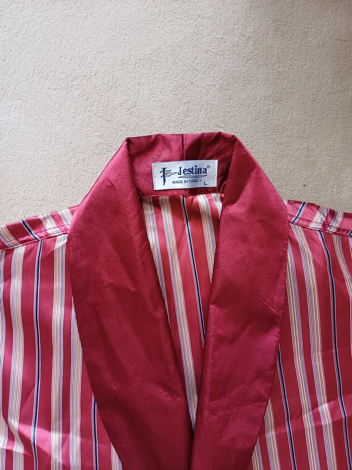 Bordo Çizgili Erkek Pijama Takımı - Görsel 2