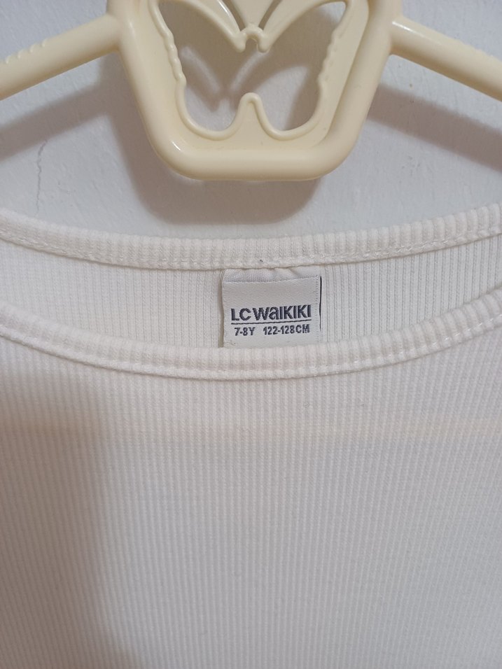 Kız Çocuk Beyaz Uzun Kollu Tül Elbise - Görsel 3