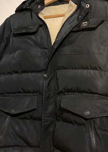 Düğmeli Siyah Erkek Çocuk Kaban - Görsel 3