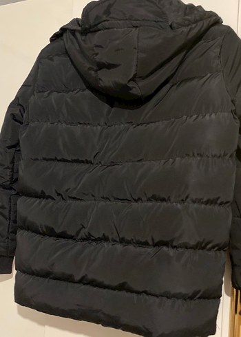 Düğmeli Siyah Erkek Çocuk Kaban - Görsel 4