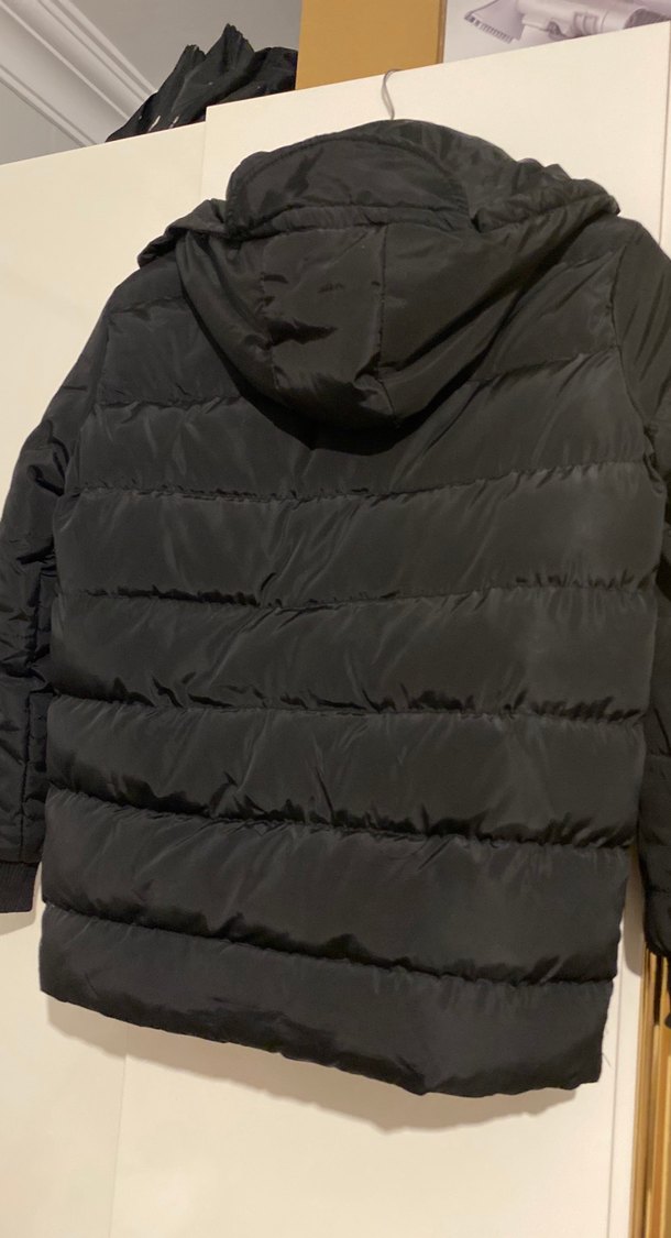 Düğmeli Siyah Erkek Çocuk Kaban - Görsel 4