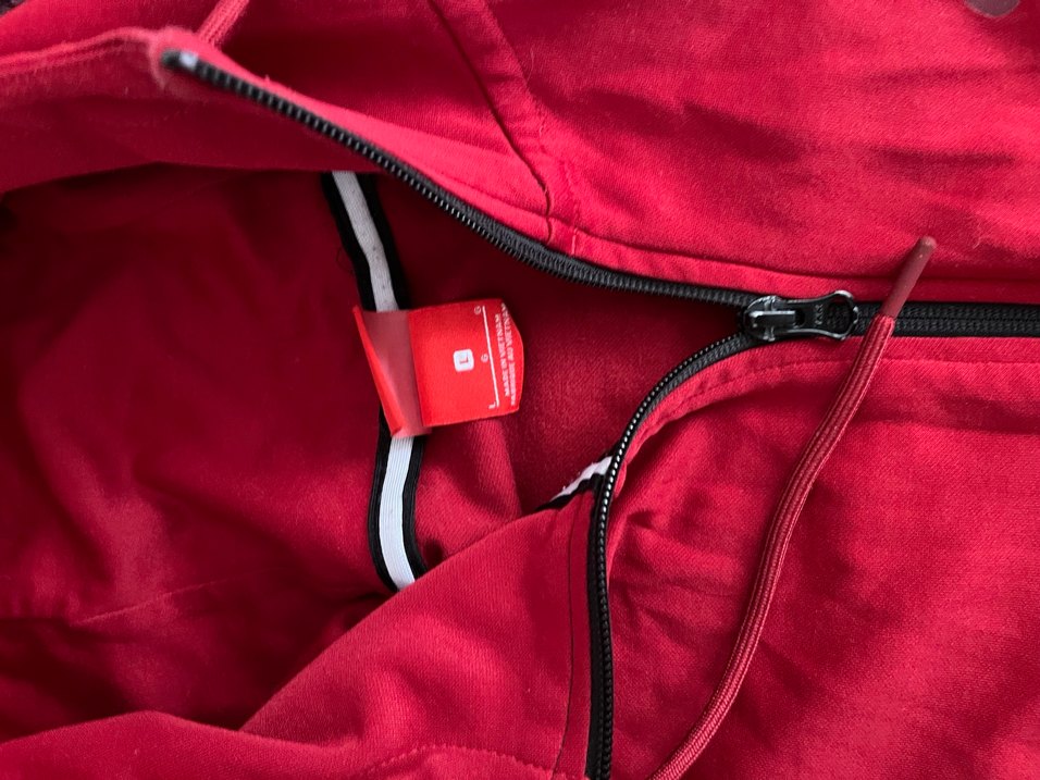 Kırmızı Fermuarlı  Sweatshirt - Görsel 2