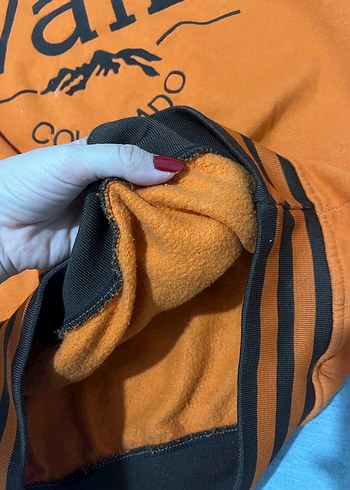 Turuncu Baskılı Kadın Sweatshirt - Görsel 3