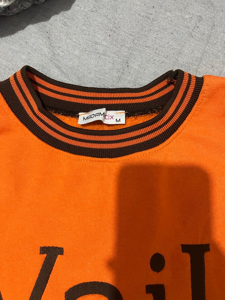 Turuncu Baskılı Kadın Sweatshirt - Görsel 2