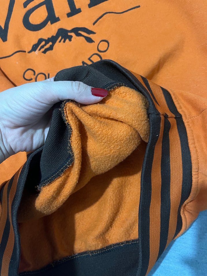 Turuncu Baskılı Kadın Sweatshirt - Görsel 3