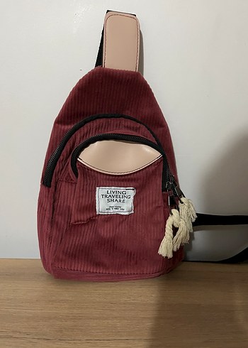 Pembe Kadın Süet Çapraz Çanta