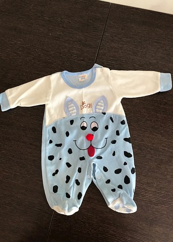Mavi Leopar Desenli Bebek Tulum