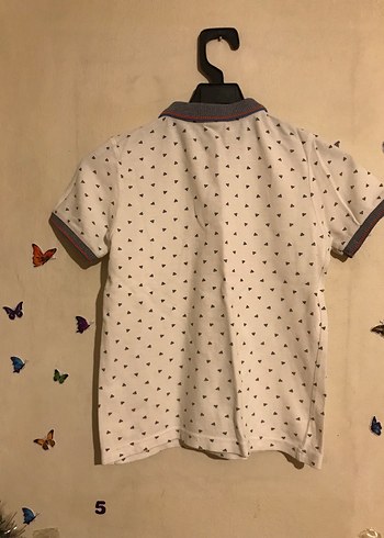 Erkek Çocuk Gri Yakalı Polo Tişört - Görsel 4