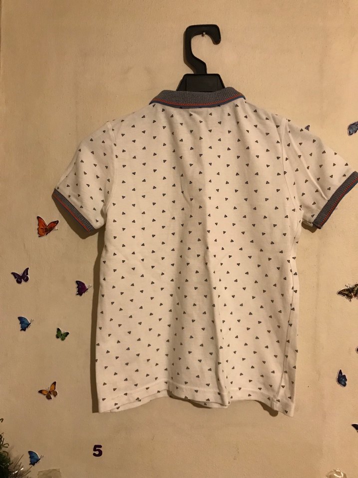 Erkek Çocuk Gri Yakalı Polo Tişört - Görsel 4