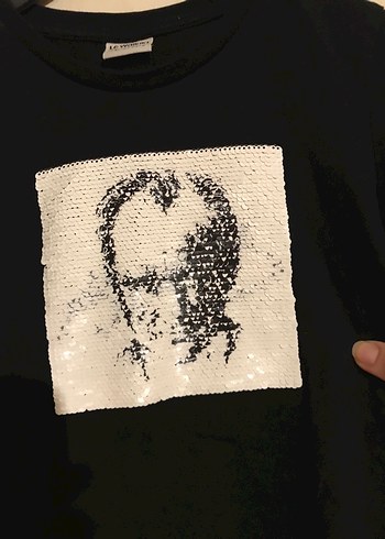 Siyah Atatürk pul işlemeli  Erkek Tişörtü - Görsel 3