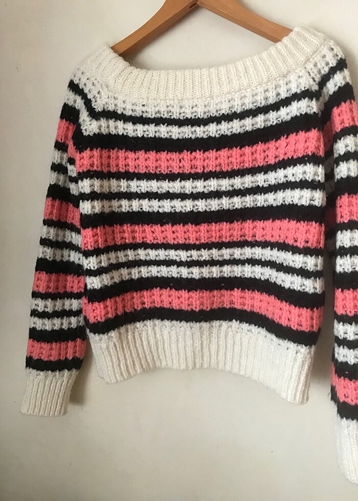 Dilvin kayık yaka kazak - Görsel 4