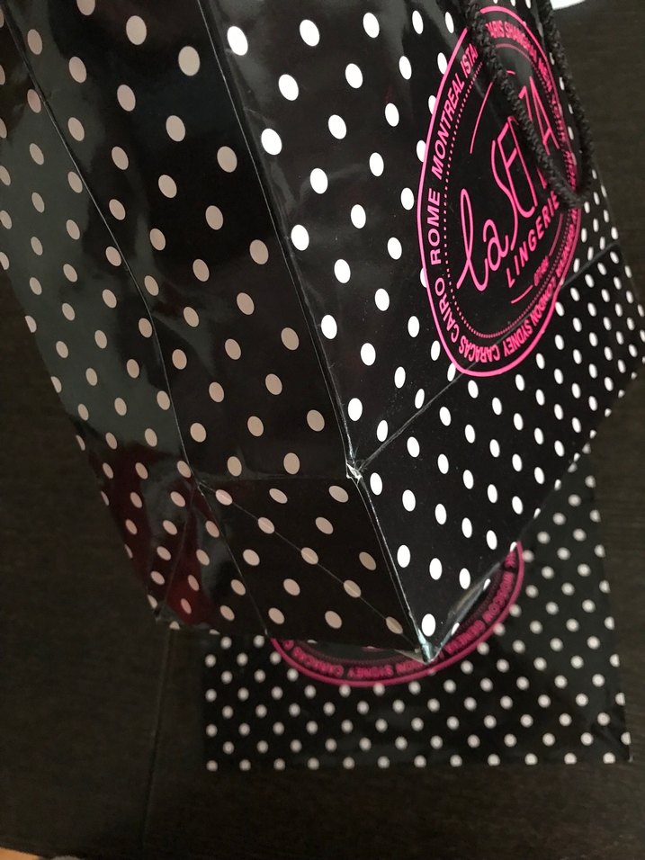 Lacivert Puantiyeli La Senza Karton poşet - Görsel 5