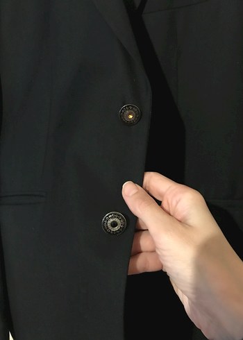 Düğmeli Siyah Erkek Takım Ceketi - Görsel 3