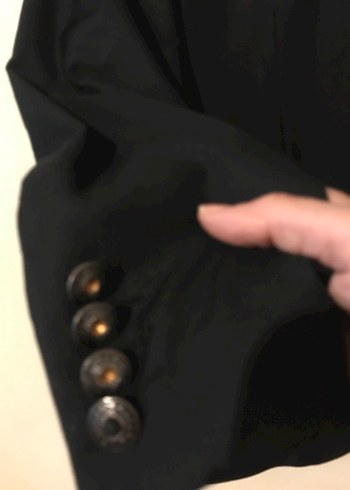 Düğmeli Siyah Erkek Takım Ceketi - Görsel 5