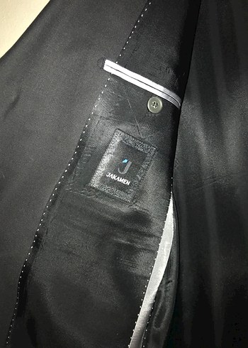 Düğmeli Siyah Erkek Takım Ceketi - Görsel 8