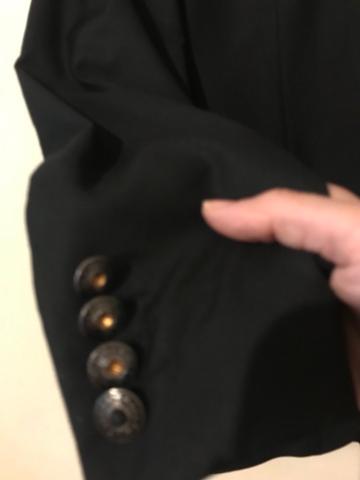 Düğmeli Siyah Erkek Takım Ceketi - Görsel 5