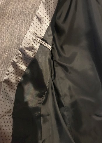 Klasik gri erkek ceketi - Görsel 3