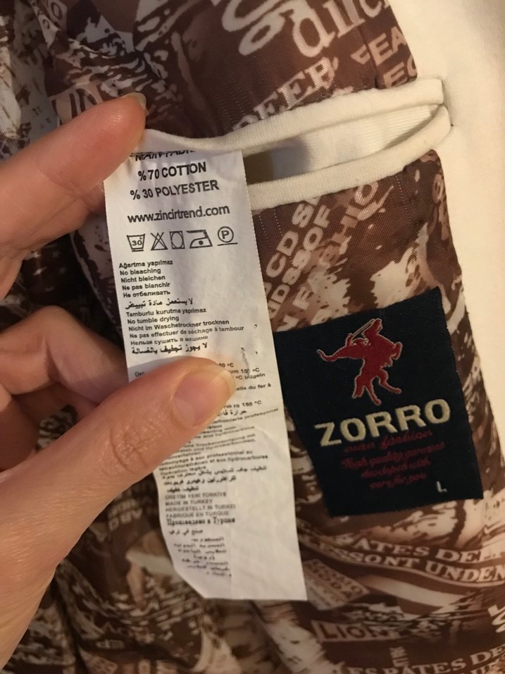 Erkek Beyaz Düğmeli Regular Fit Ceket - Görsel 5