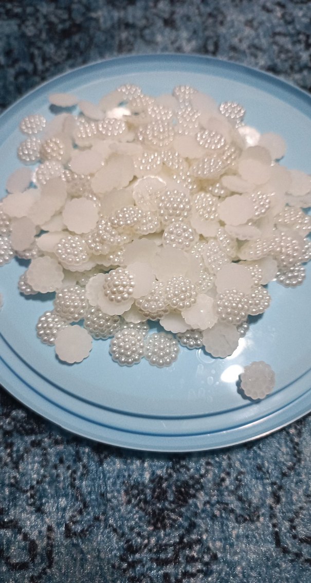 Beyaz İnci Görünümlü kasnak boncuğu - Görsel 2