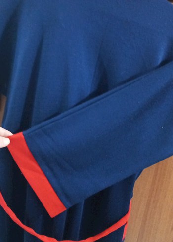 Bordo Nakışlı Uzun Kollu Kadın sabahlık - Görsel 7