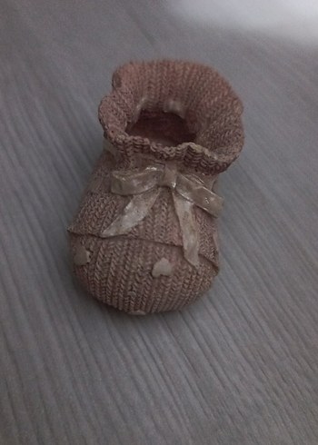 Kız Çocuk Örgü Bej Bot biblo - Görsel 2