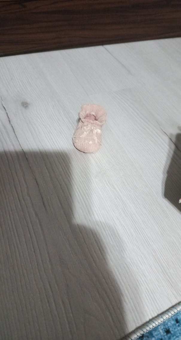 Kız Çocuk Örgü Bej Bot biblo - Görsel 3