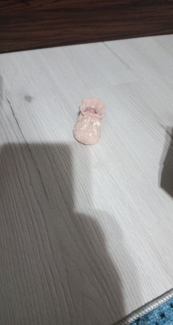 Kız Çocuk Örgü Bej Bot biblo - Görsel 4