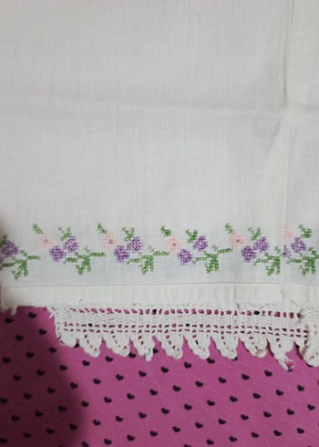 Nakışlı Beyaz yastık kılıfı bebek için - Görsel 3