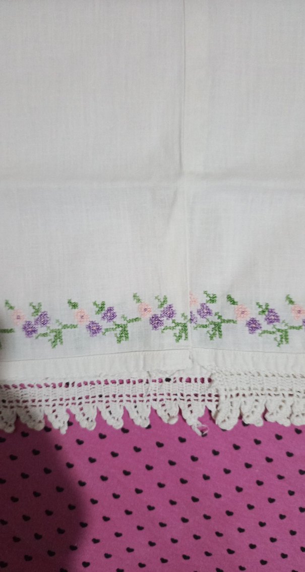 Nakışlı Beyaz yastık kılıfı bebek için - Görsel 2