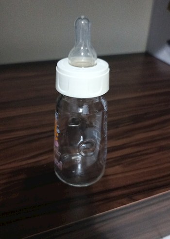 Bebek Biberonu Beyaz Kapaklı Renkli Desenli cam - Görsel 2