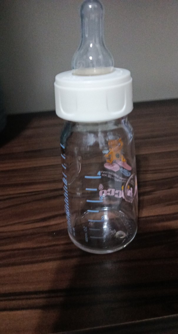 Bebek Biberonu Beyaz Kapaklı Renkli Desenli cam - Görsel 4