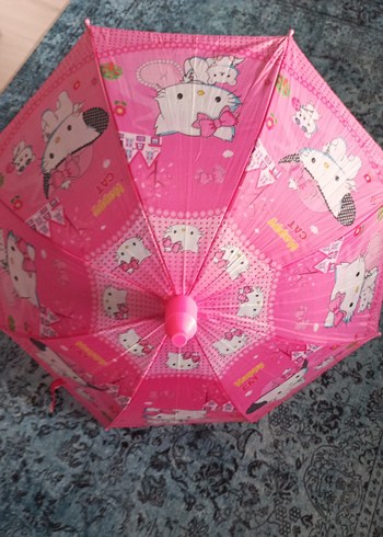 Pembe Hello Kitty Desenlikız çocuk Şemsiye - Görsel 2