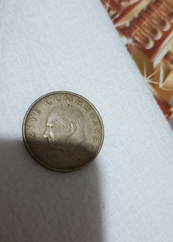 Vintage Gri 50 Lira Madeni Para Rozeti - Görsel 2