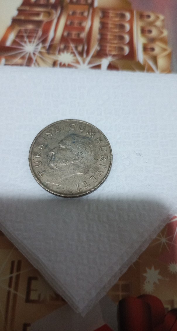 Parlak Gri 100 Lira Vintage Rozet - Görsel 2