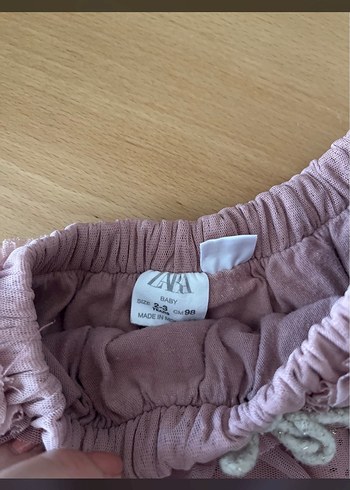 Zara Pembe Fırfırlı Bohem Kız Eteği