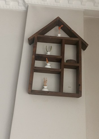 Diğer Ahşap Ev Şekilli Dekoratif Raf
