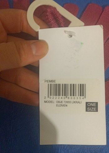 pembe Örgü Kadın Eldivenleri - Görsel 2