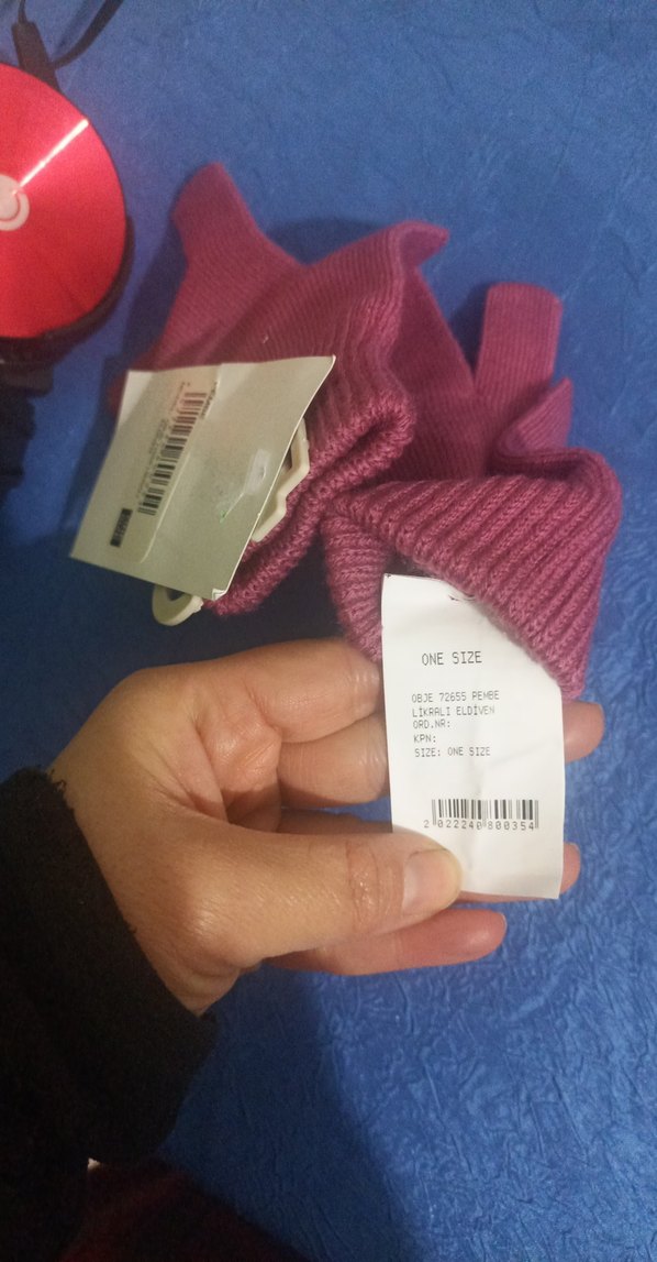 pembe Örgü Kadın Eldivenleri - Görsel 5