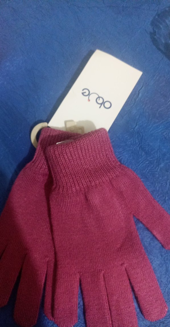 pembe Örgü Kadın Eldivenleri - Görsel 3