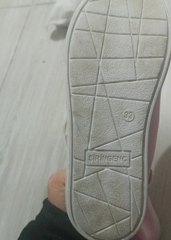 Kız Çocuk Pudra Pembe Cırt Cırtlı Spor Ayakkabı - Görsel 2