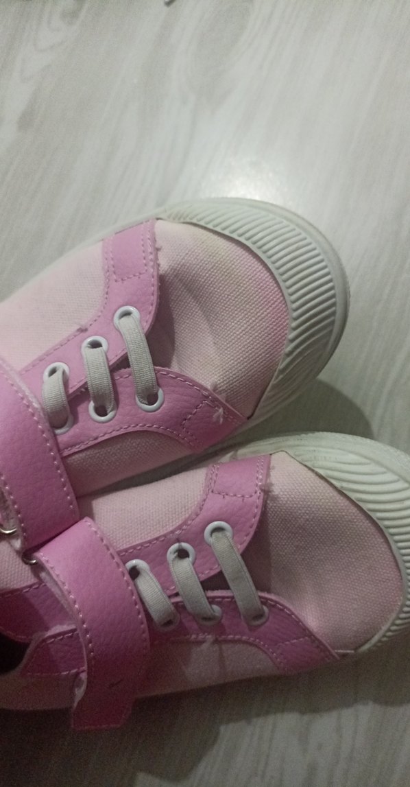 Kız Çocuk Pudra Pembe Cırt Cırtlı Spor Ayakkabı - Görsel 4