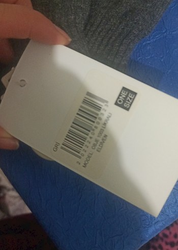 Gri çocuk Yün Örgü Eldiven - Görsel 2