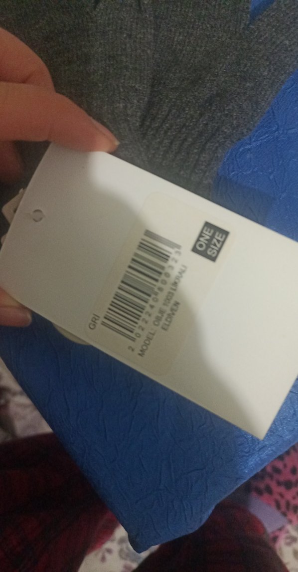 Gri çocuk Yün Örgü Eldiven - Görsel 2