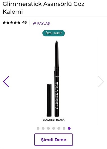 Avon glimmerstick asansörlü göz kalemi