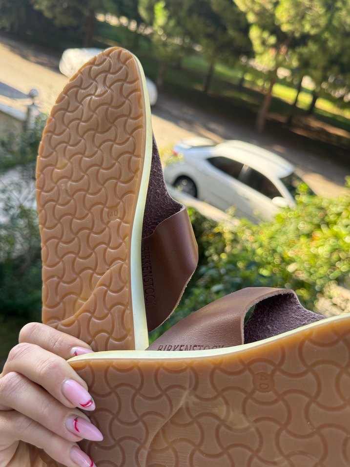 Kahverengi Deri Erkek Tokalı Sandalet - Görsel 4