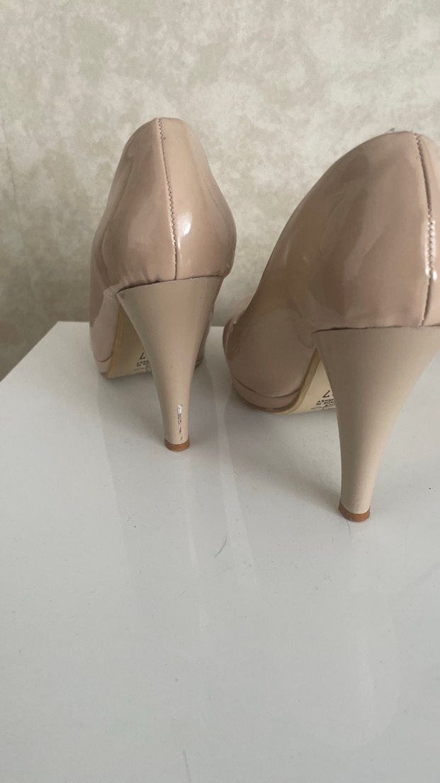 Bej Rugan Platform Topuklu Kadın Ayakkabı - Görsel 3