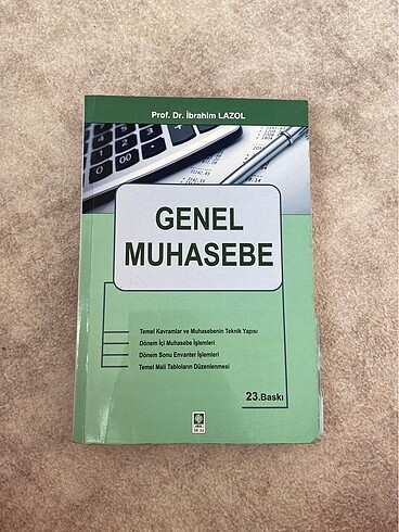 Genel muhasebe İbrahim Lazol kitap