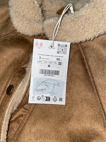 24-36 Ay Beden camel Renk Çocuk ceket