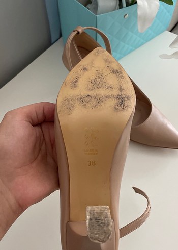 Bej Tokalı Stiletto Kadın Ayakkabı - Görsel 3